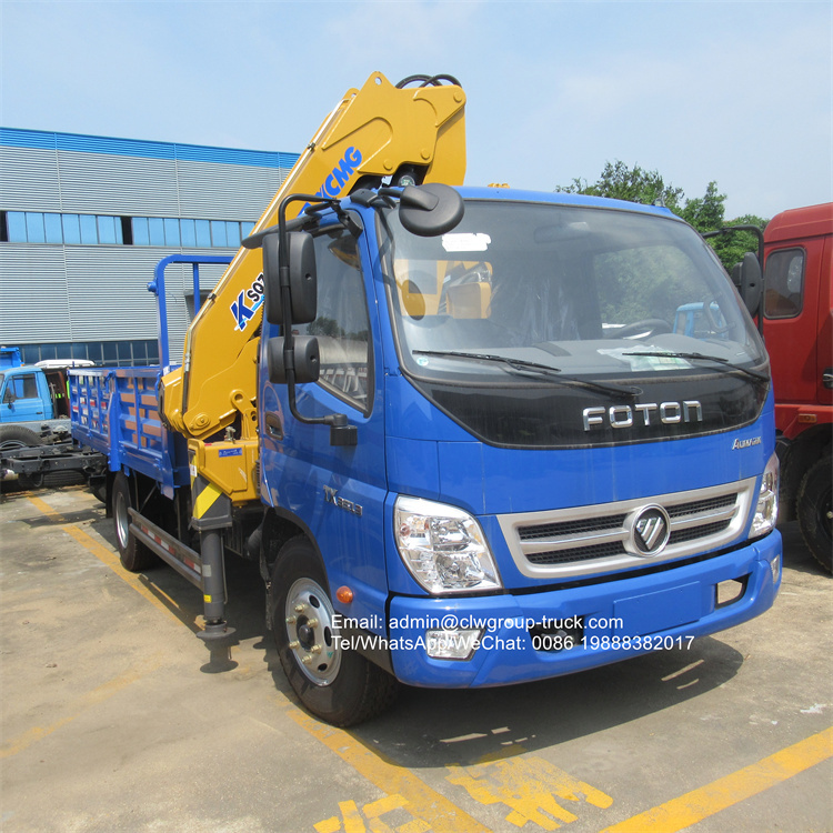 Foton knuckle boom folding hydraulic crane 4 tons