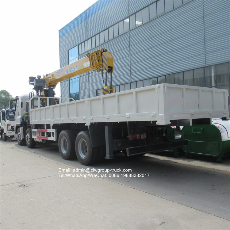 Isuzu 8x4 16ton telescopic crane truck