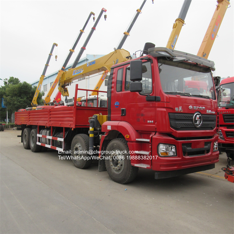 Shacman 12 wheeler 16ton telescopic truck crane