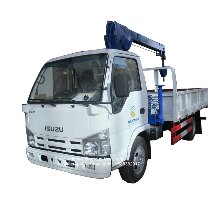 Isuzu 2 tons 3.2tons telescopic truck crane