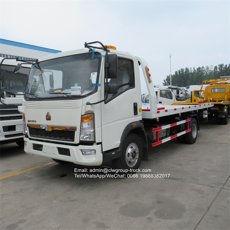 sinotruk howo slide deck tow trucks 4 tons