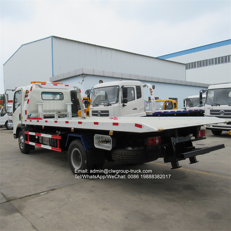 sinotruk howo slide deck tow trucks 4 tons
