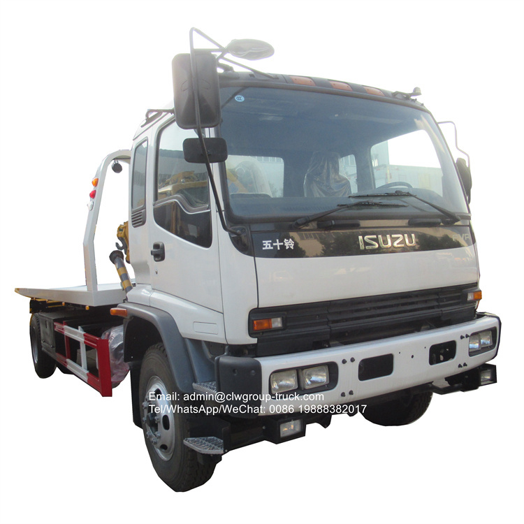 Isuzu knuckle boom mounted crane truck