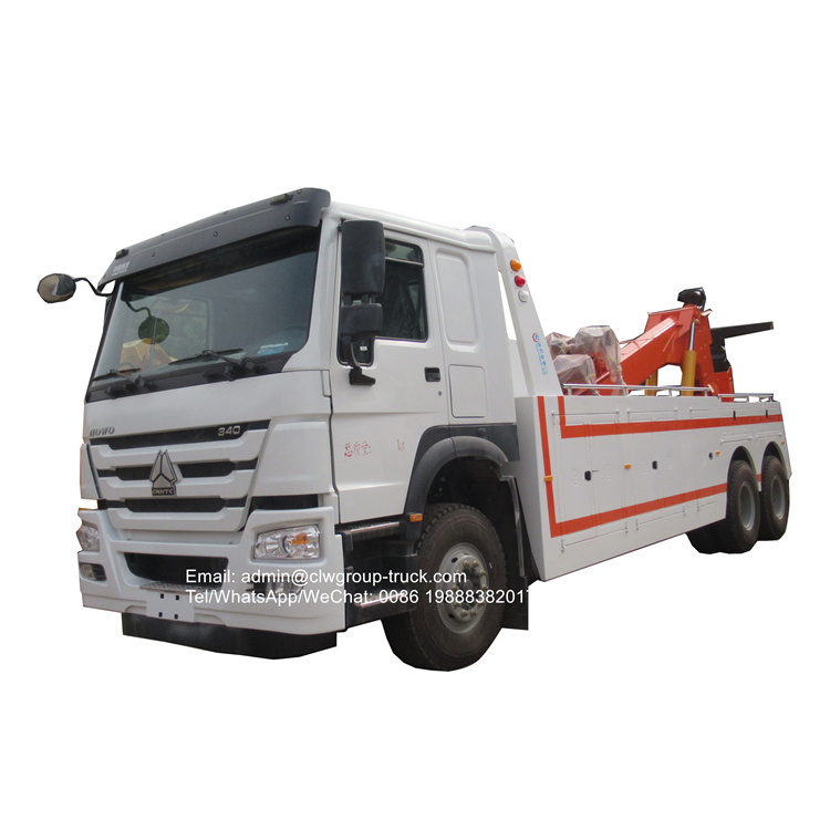 Sinotruk howo 6x4 towing truck 25 ton heavy duty rotator