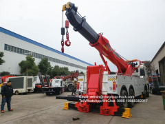 Shacman heavy tow truck with 360 rotating boom