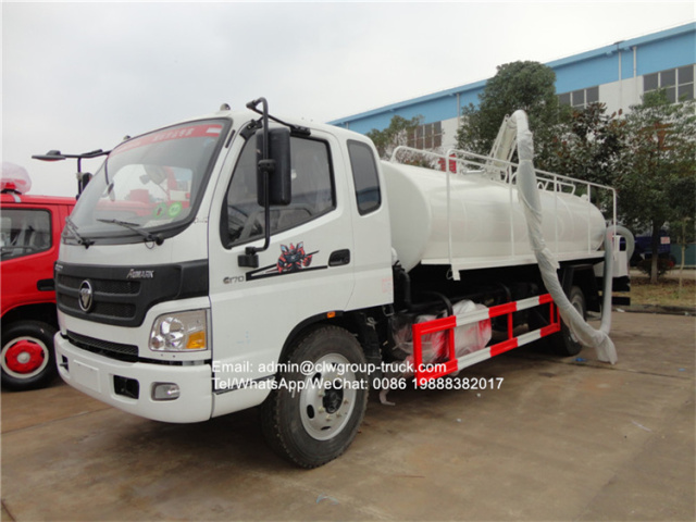 Foton 8-10m3 vacuum sewer suction fecal truck