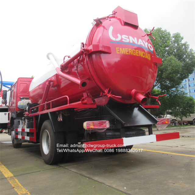 14cbm sinotruk vacuum sewage suction truck