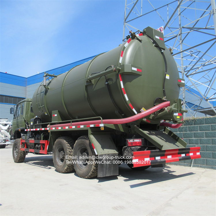 Dongfeng 6x6 10tons off road vacuum cleaner truck