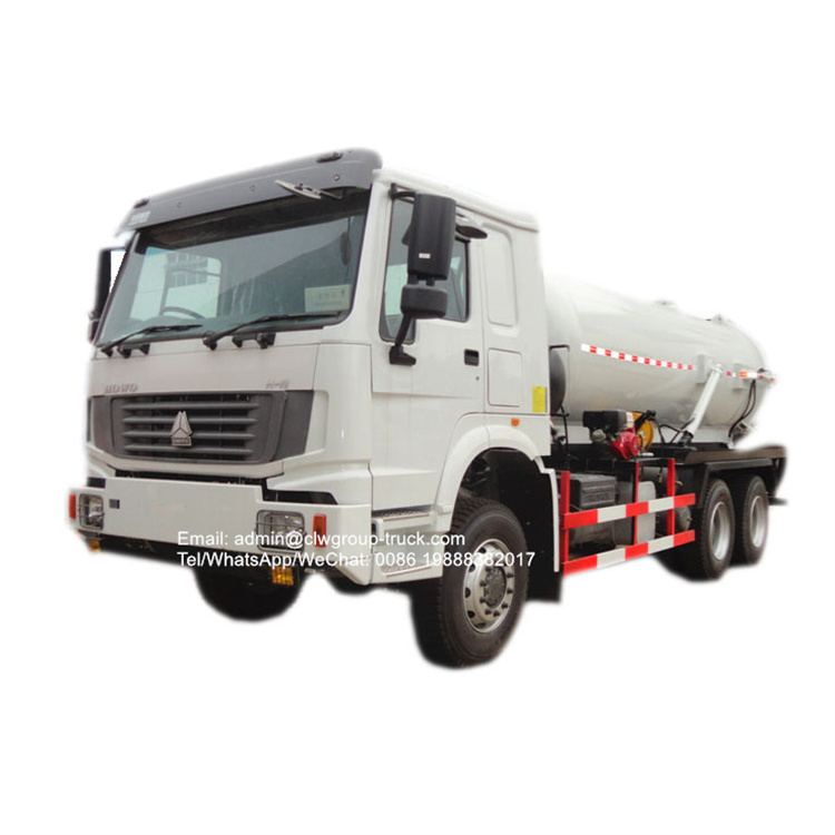 Sinotruk howo 6x4 16cbm 18cbm sewage suction truck