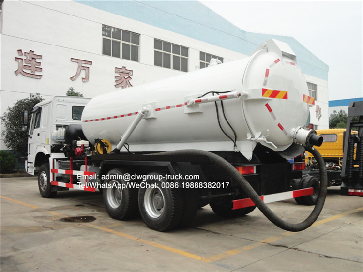 Sinotruk howo 6x4 16cbm 18cbm sewage suction truck