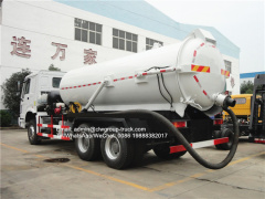 Sinotruk howo 6x4 16cbm 18cbm sewage suction truck