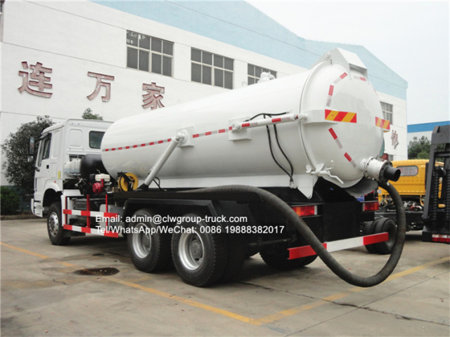 Sinotruk howo 6x4 16cbm 18cbm sewage suction truck