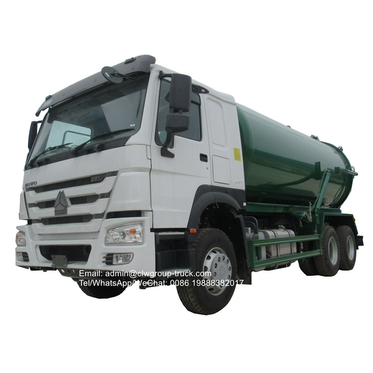 Sinotruk howo 6x4 16000l 18000l dry vacuum truck