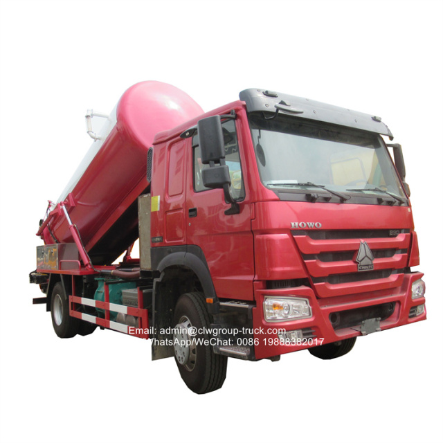 14cbm sinotruk vacuum sewage suction truck