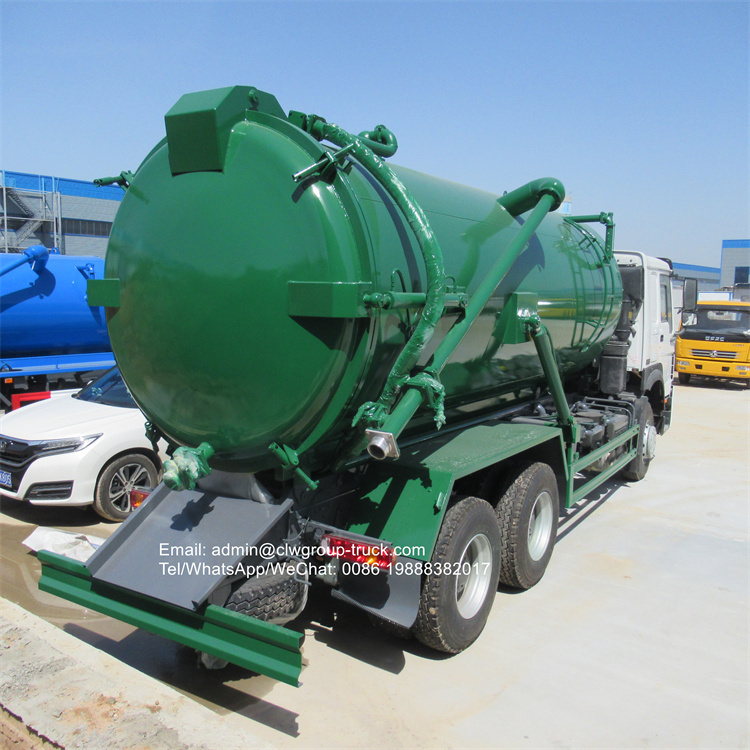 Sinotruk howo 6x4 16000l 18000l dry vacuum truck