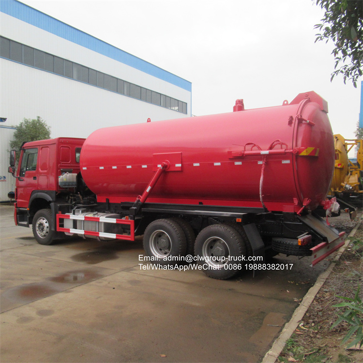 waste liquid howo vaccum tanker truck 20000 litres