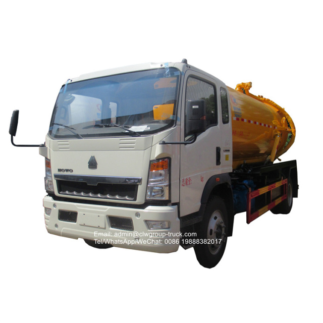 sinotruk howo vacuum cleaner truck 12m3 14m3