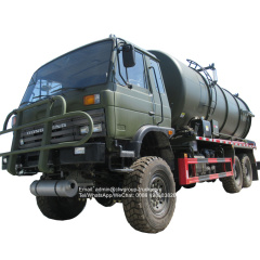 Dongfeng 6x6 10tons off road vacuum cleaner truck