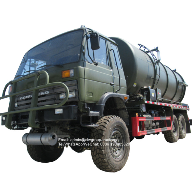 Dongfeng 6x6 10tons off road vacuum cleaner truck