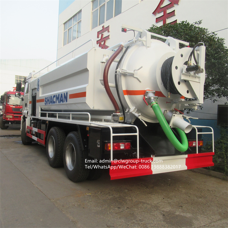 Shacman 20m3 22m3 sewer jet cleaning truck