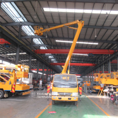 dongfeng double cabin aerial work platform truck 12m