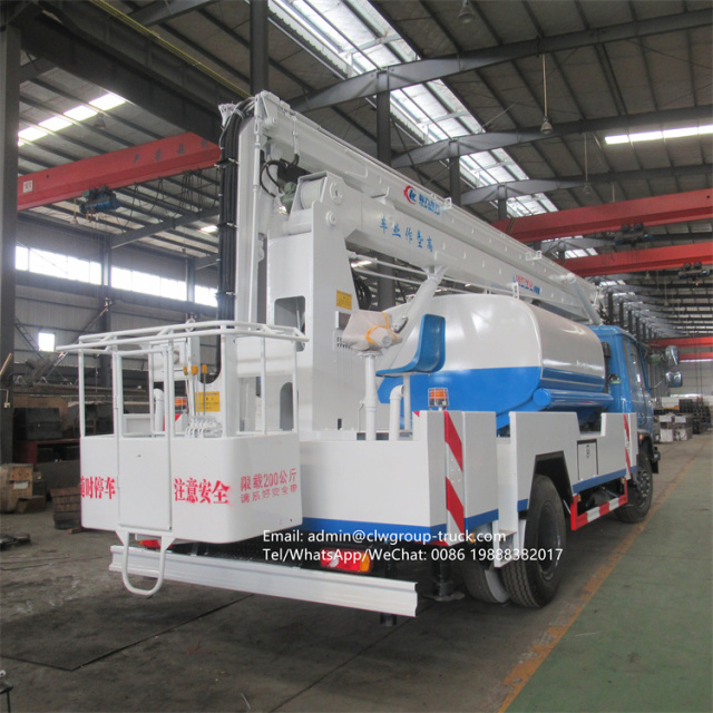 dongfeng 18m 20m aerial working basket truck with water tanker