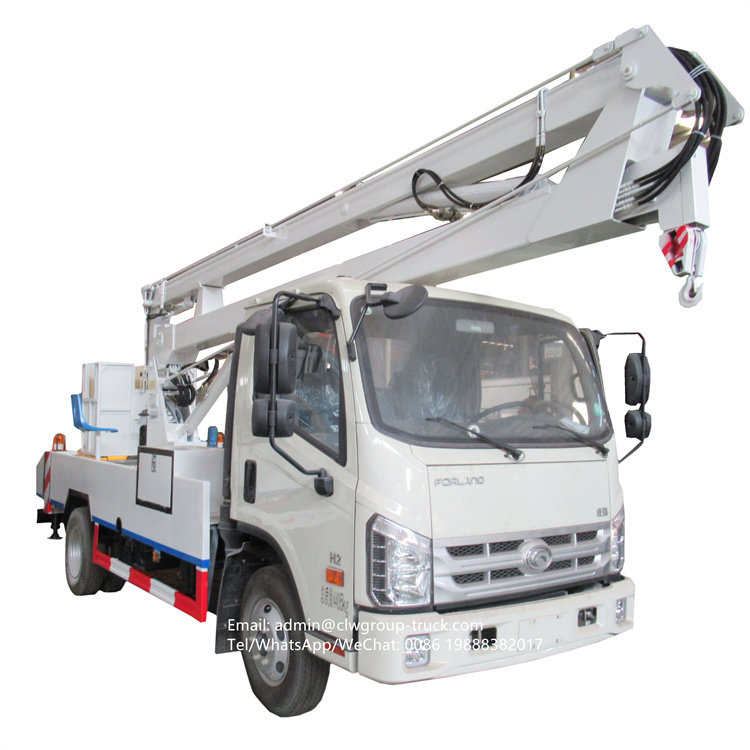 Foton 14m 16m truck mounted street light lift aerial truck