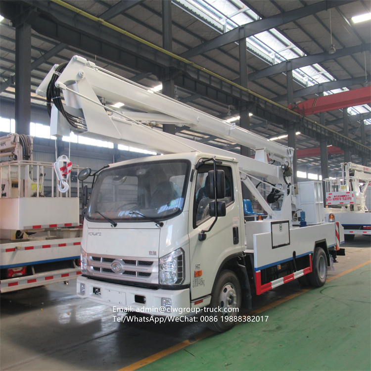 Foton 14m 16m truck mounted street light lift aerial truck