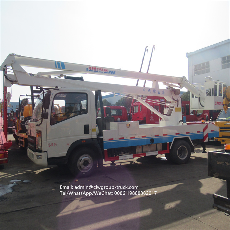 howo 4x2 high working platform truck
