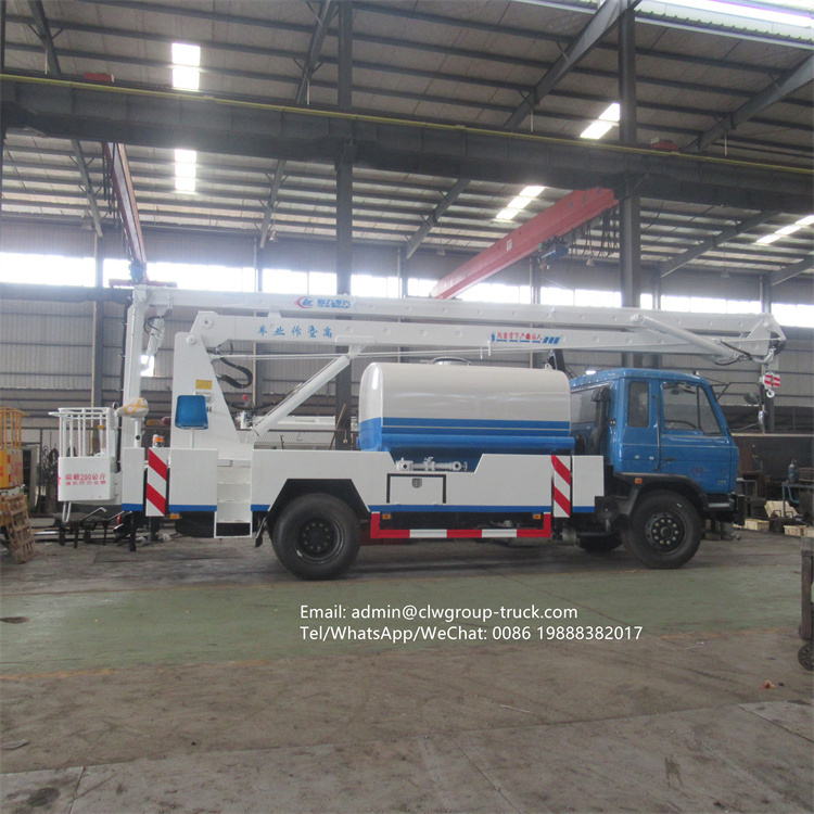 dongfeng 18m 20m aerial working basket truck with water tanker