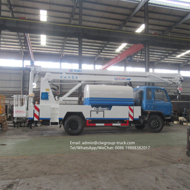 dongfeng 18m 20m aerial working basket truck with water tanker