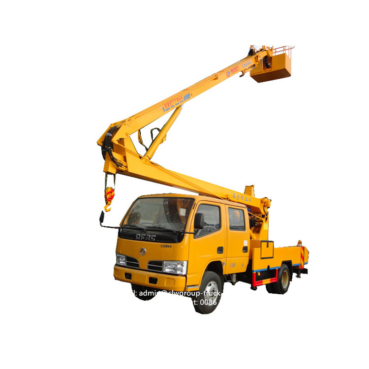 dongfeng double cabin aerial work platform truck 12m