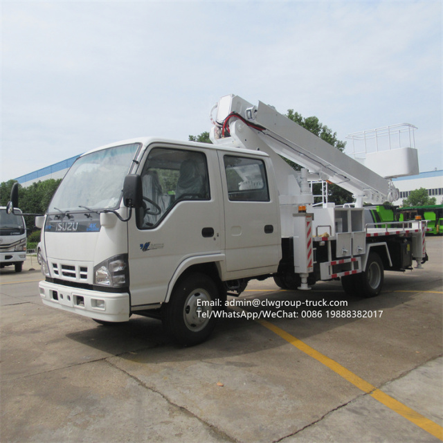Isuzu high altitude telescopic platform truck