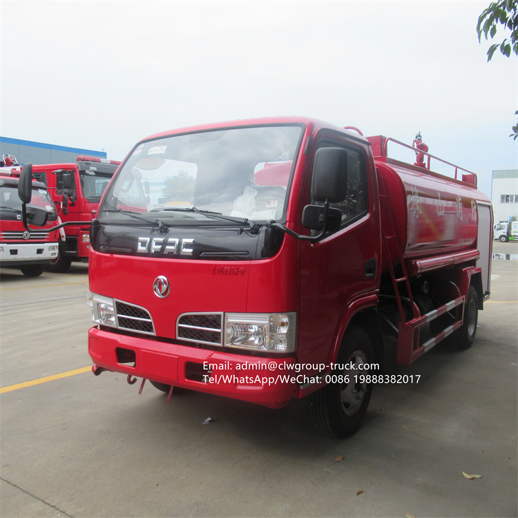 dongfeng 3-5m3 water tanker fire truck
