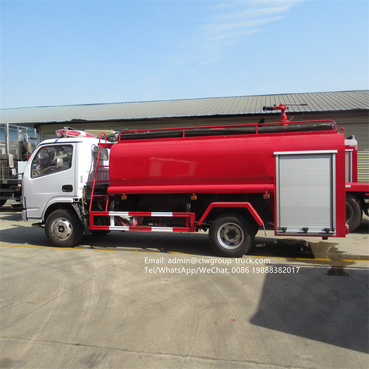 dongfeng 4 ton water tanker fire pump truck