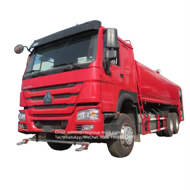 Sinotruk howo 16-20tons water tanker fire truck