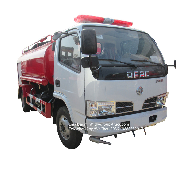 dongfeng 4 ton water tanker fire pump truck