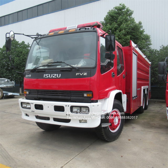 Isuzu 6x4 FVZ rescue water and foam fire fighting pump truck