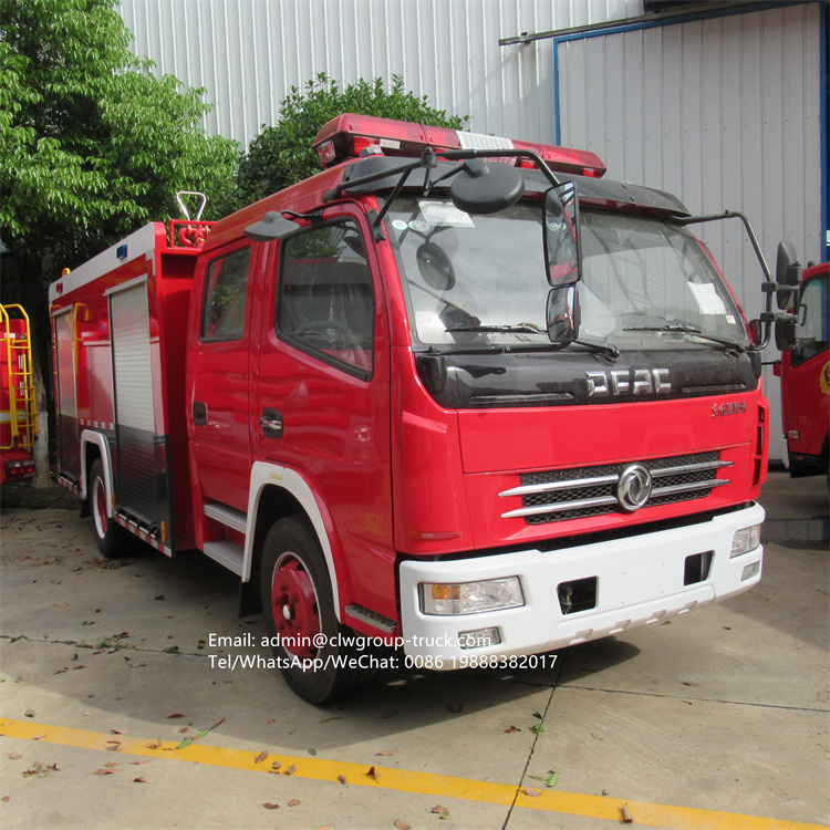 dongfeng 120hp 5-6tons water tanker fire truck