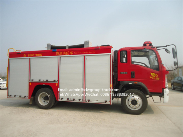 Sinotruk howo 6000L firefighting tankers truck