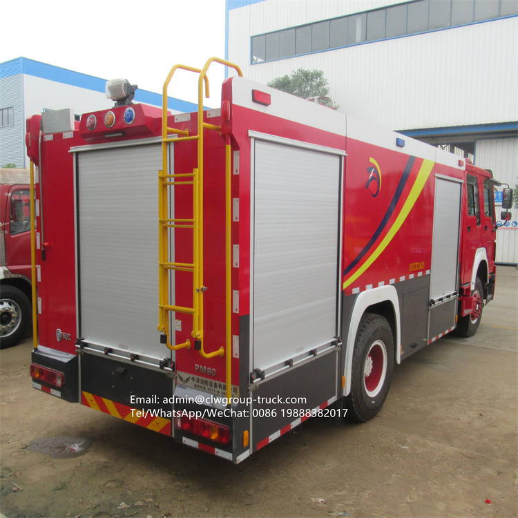 dongfeng 120hp 5-6tons water tanker fire truck