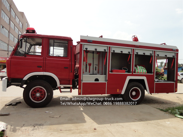 Dongfeng 6000L 2000 gallon fire tanker truck