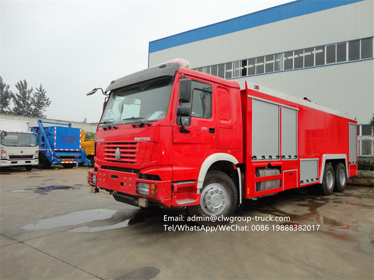 sinotruk howo 12-16tons fire and rescue fire truck