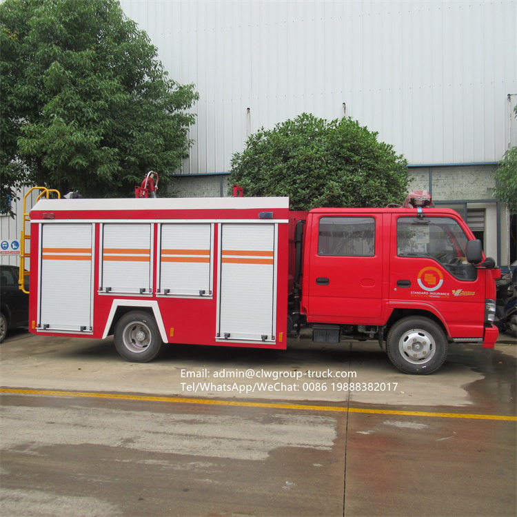Isuzu 130hp 4 tons water tank fire fighting truck 3500l