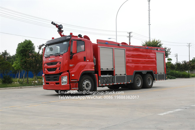 Isuzu VC 6X4 rescue water and foam fire fighting pump truck