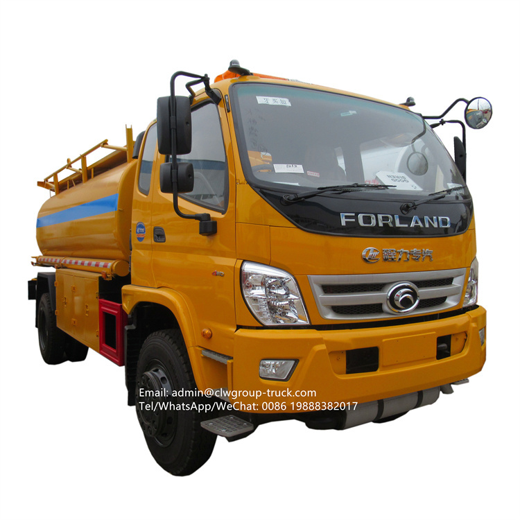 Foton 4x4 8000l 10,000l oil tank truck dimension