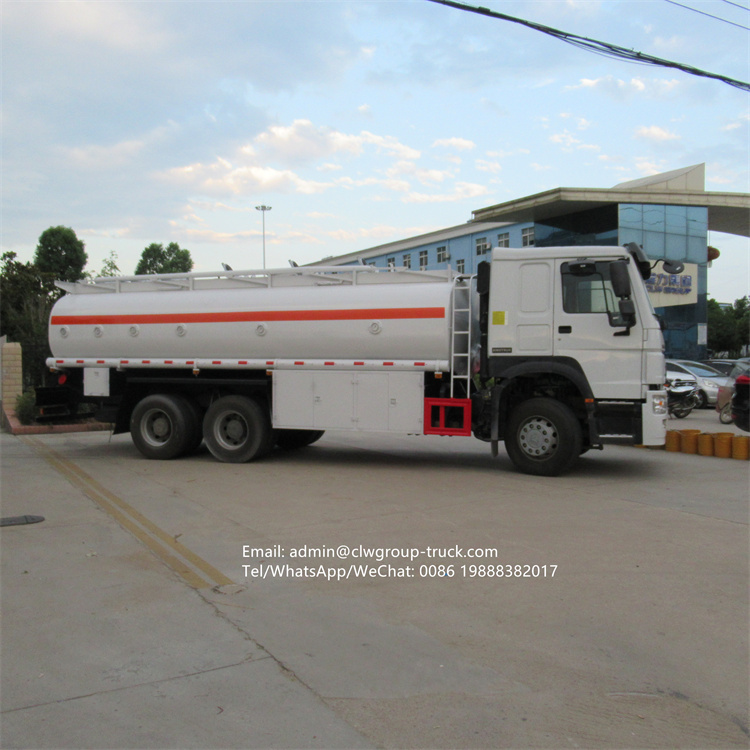 sinotruk 6x4 20 cubic meters fuel tank truck