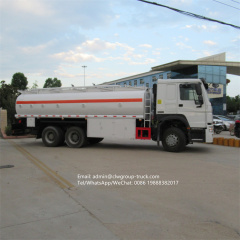 sinotruk 6x4 20 cubic meters fuel tank truck