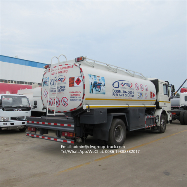 6 wheel shacman fuel oil tank truck 15m3