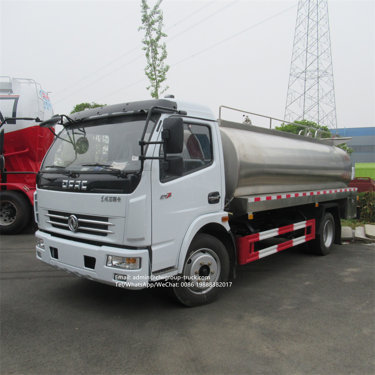 dongfeng 6000-8000l stainless steel truck milk tank